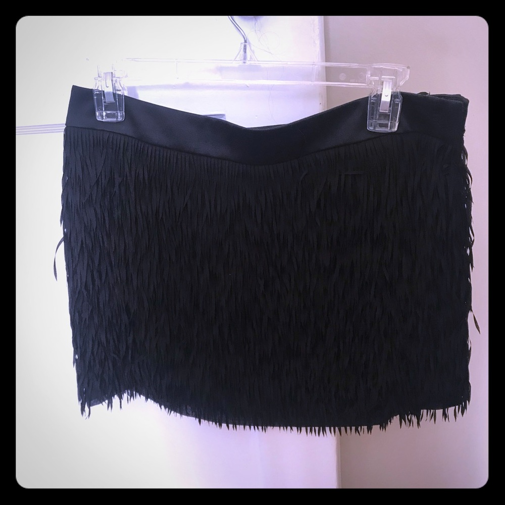 Black shag skirt